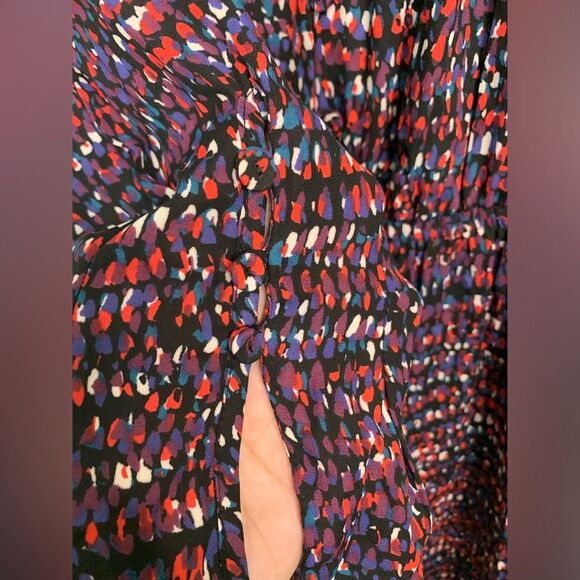 NWT DR2 Daniel Rain multi color long sleeve mini Dress. Size Small - Picture 7 of 9